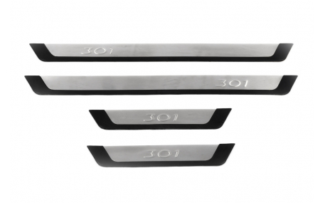 Накладки на пороги Peugeot 301