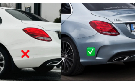 Накладка задняя Mercedes C-class W205 Sedan 2014-2019