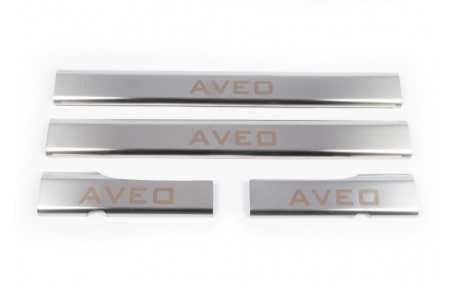 Накладки на пороги Chevrolet Aveo T250