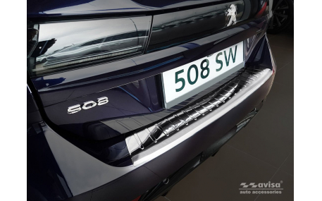 Накладка на задний бампер Peugeot 508