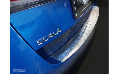 Накладка на задний бампер Skoda Scala