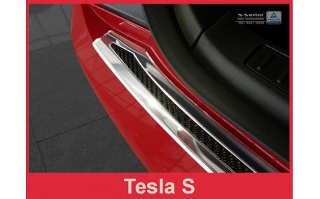 Накладка на задний бампер Tesla Model S