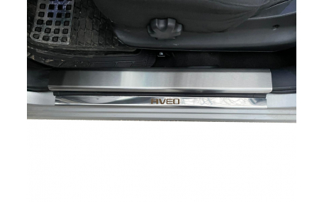 Накладки на пороги Chevrolet Aveo