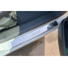 Накладки на пороги Peugeot 207