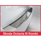 Накладка на задний бампер Skoda Octavia A7 2013-2017