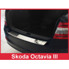 Накладка на задний бампер Skoda Octavia A7 2013-2017