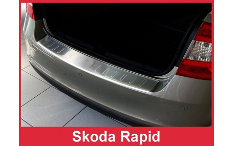 Накладка на задний бампер Skoda Rapid