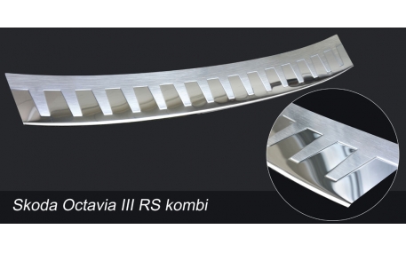 Накладка на задний бампер Skoda Octavia A7 RS