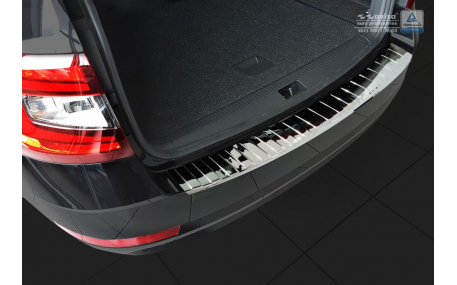 Накладка на задний бампер Skoda Octavia A7 2017-2020