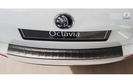 Накладка на задний бампер Skoda Octavia A7 2013-2017