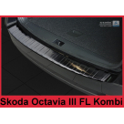 Накладка на задний бампер Skoda Octavia A7 2017-2020
