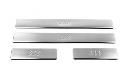 Накладки на пороги Peugeot 206