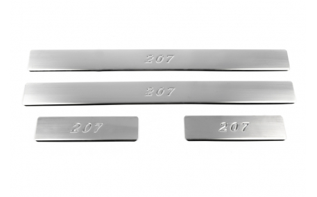 Накладки на пороги Peugeot 207