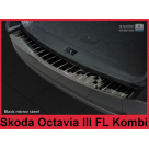 Накладка на задний бампер Skoda Octavia A7 2017-2020