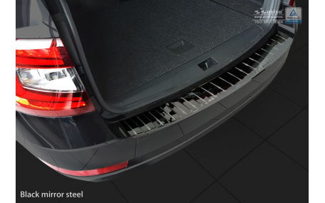 Накладка на задний бампер Skoda Octavia A7 2017-2020