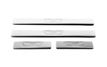 Накладки на пороги Peugeot 301