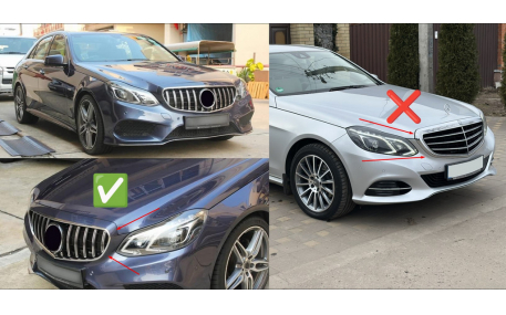 Решетка радиатора Mercedes E-class W212 2013-2016