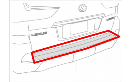 Накладка на задний бампер Lexus LX570