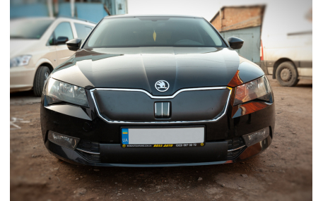 Зимняя накладка на решетку Skoda Superb