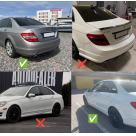 Брызговики Mercedes C-class W204