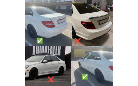 Брызговики Mercedes C-class W204
