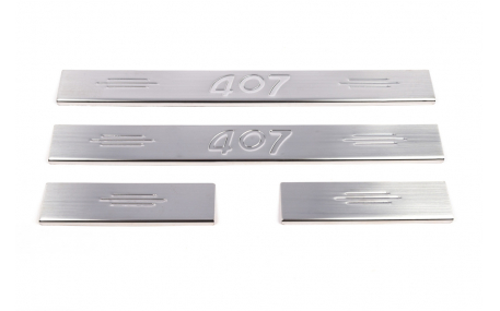 Накладки на пороги Peugeot 407