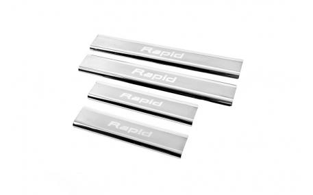 Накладки на пороги Skoda Rapid
