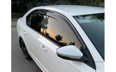 Дефлекторы окон Skoda Octavia A7 Liftback