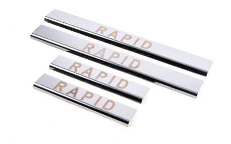 Накладки на пороги Skoda Rapid