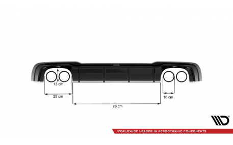 Накладка задняя Audi A3 8V 2016-2020 Sportback