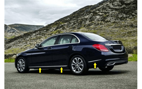 Хром накладки Mercedes C-class W205