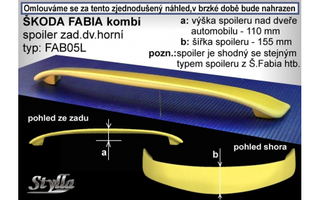 Спойлер Skoda Fabia