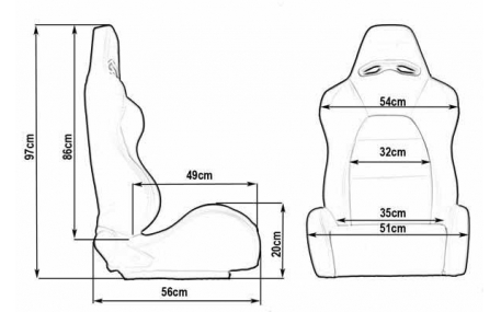 Сиденья MONZA DRAGO BLACK