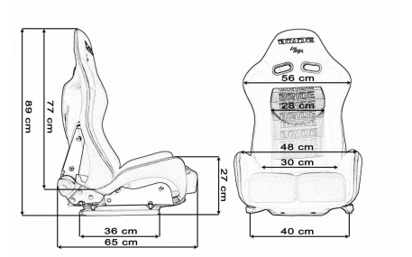 Сиденья LOW MAX K608 BLACK GREY