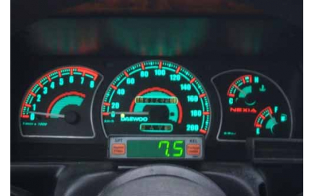 Шкалы приборов Daewoo Nexia