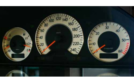 Шкалы приборов Mercedes E-class W210