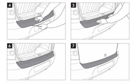 Накладка на задний бампер Skoda Octavia A5 2009-2012