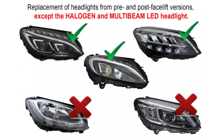 Фары передние Mercedes C-class W205 2015-2021