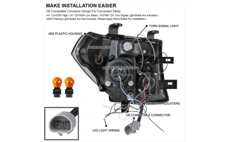 Фары передние Nissan Navara 2005-2010