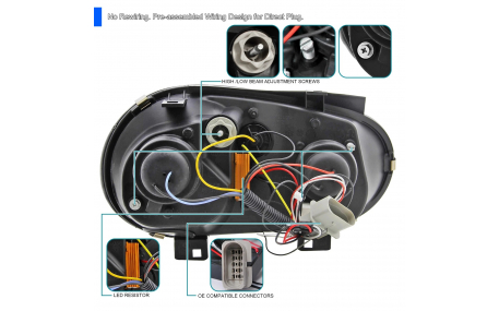 Фары передние Volkswagen Golf 4