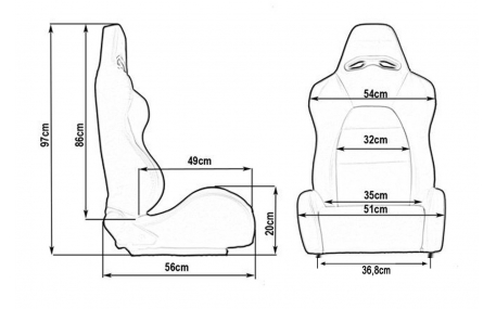 Сиденья DRAGO BRIDE BLACK