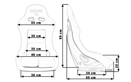 Сиденья GTR Medium Bride Black