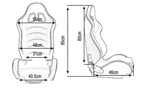Сиденья MONZA BLAST Carbon Black