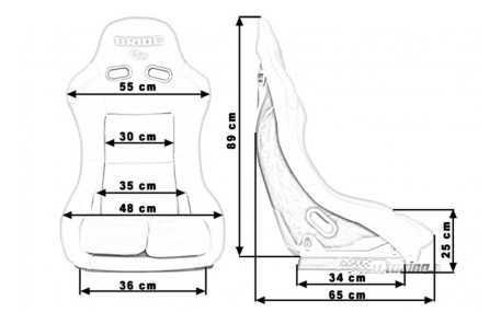 Сиденья GTR Large Bride Black