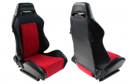 Сиденья MONZA R-LOOK BLACK/RED