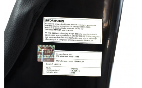 Сиденья Bimarco Expert II Skaj Black FIA