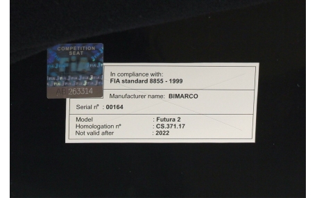 Сиденья Bimarco Futura Black FIA