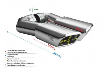 Насадка на глушитель Volkswagen Touareg
