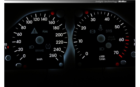 Шкалы приборов Mercedes C-class W203