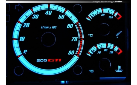 Шкалы приборов Peugeot 205